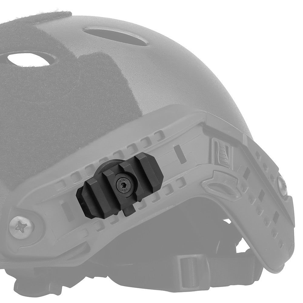 2 ROTATABLE RAIL FOR HELMETS WITH 19MM RAIL GUIDE