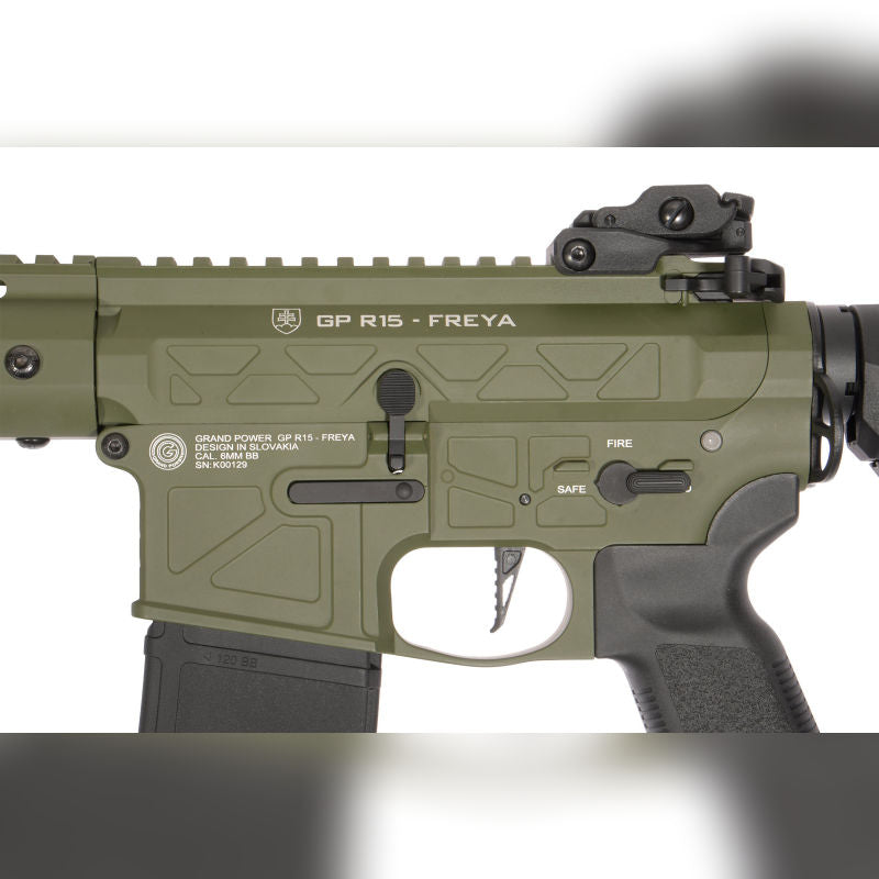 Delta Armory FREYA R15 SKELETON 13" Gen.2 – Full‑Metal, Fully Upgraded, ETU, Olive