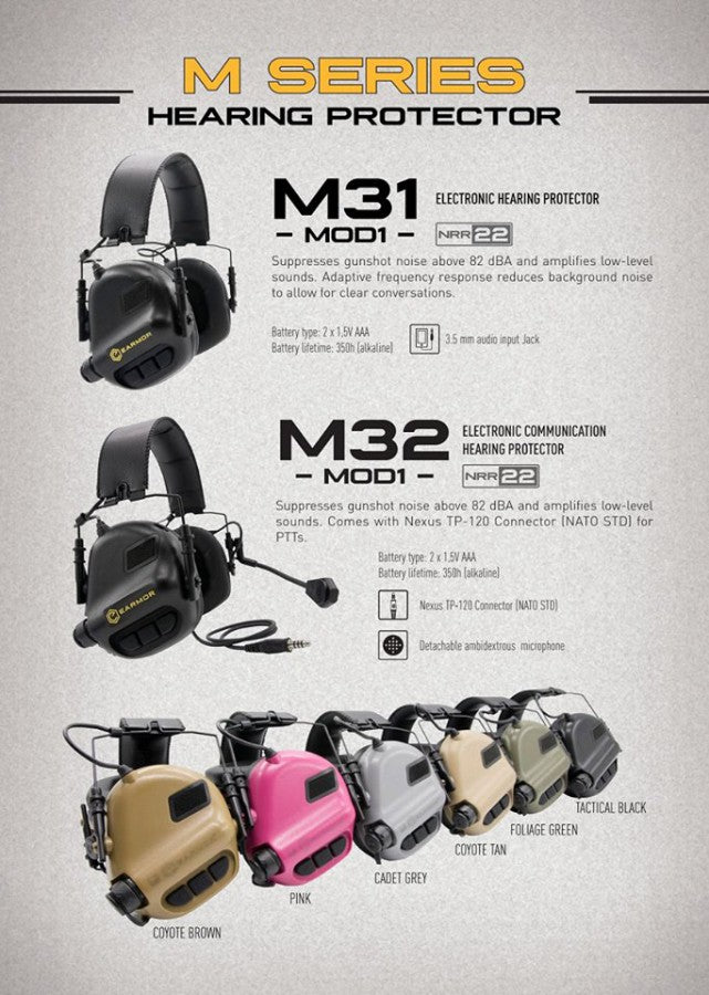 EARMOR HEADSET M32 PLUS M - olive