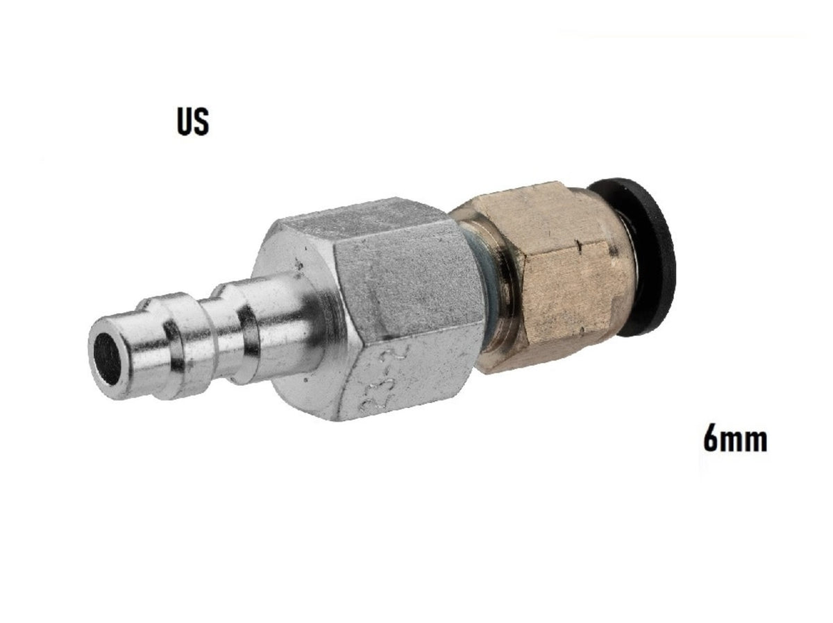 HPA male US coupler with 6mm macro line inlet