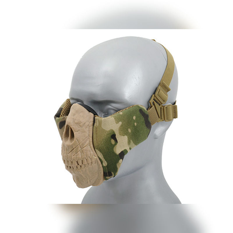 HALF FACE SKULL FACE MASK - padded - multicam