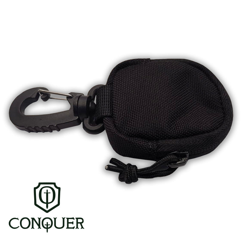 CONQUER POUCH WITH GOGGLE CLEANER - BLACK