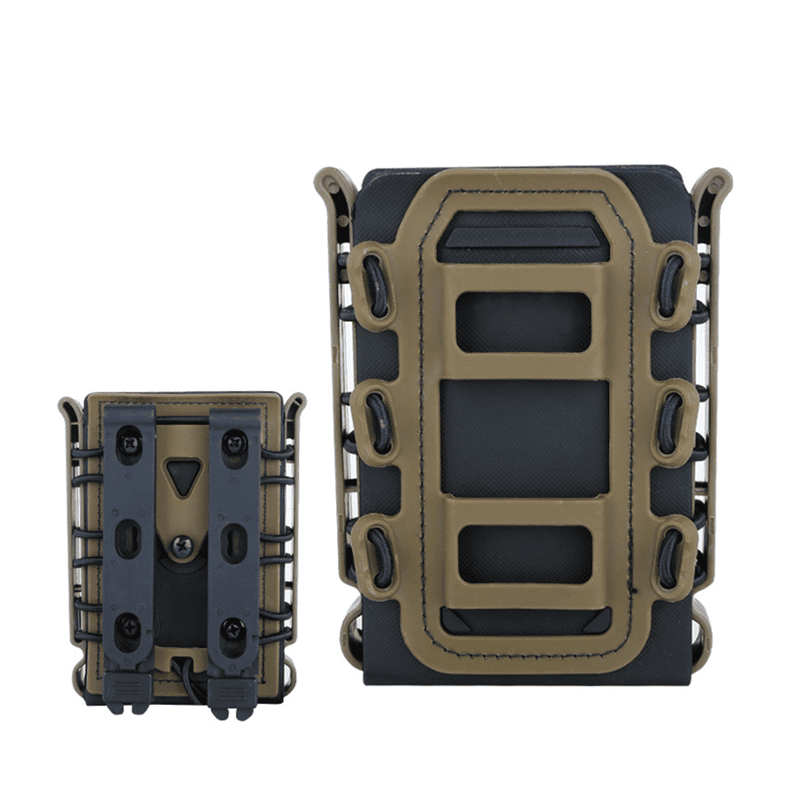 FMA SOFT SHELL SCORPION 7.62 MAG POUCH - Black dark Tan