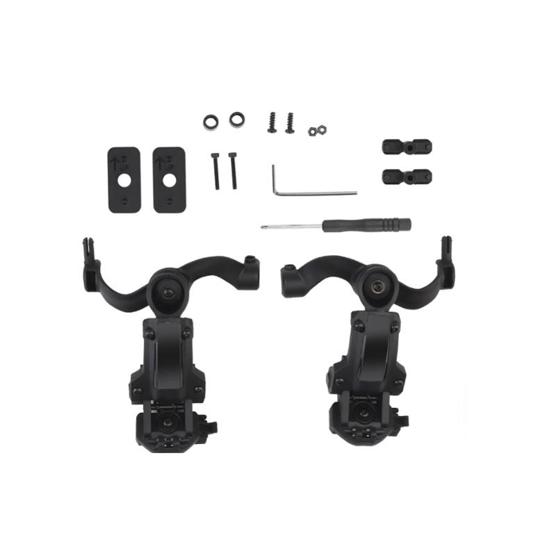 TACTICAL MULTI-ANGLE ROTATION HELMET RAIL ADAPTER - various colours