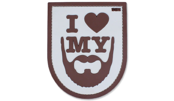 Patch I Love My Beard - tan