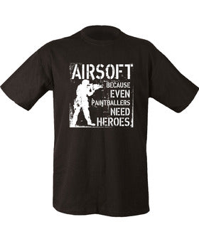 Paintballers Need Heroes T-shirt - Black