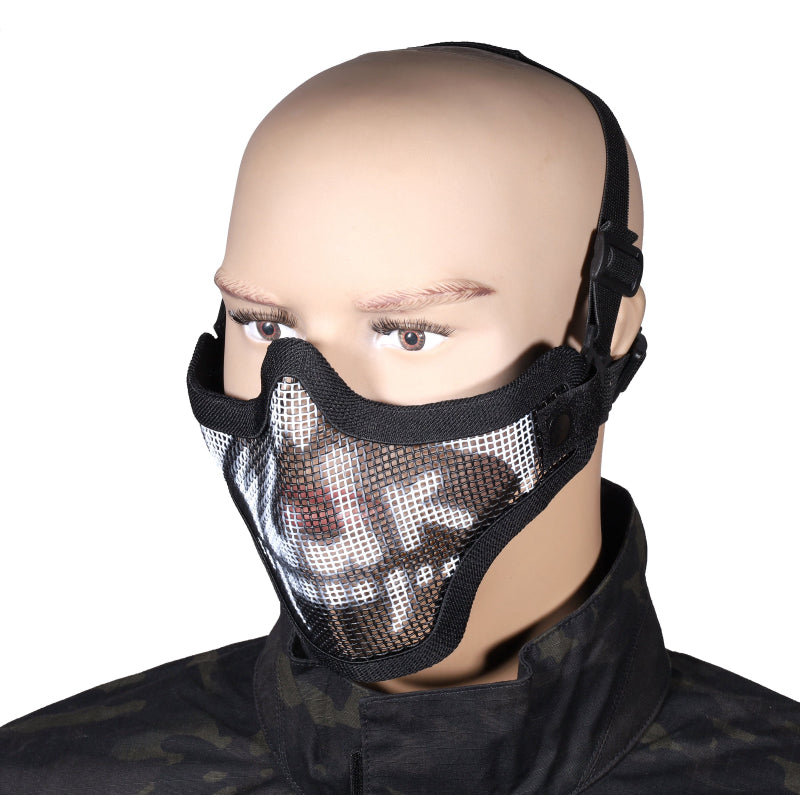 Stalker net mask SKULL - black
