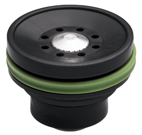 FPS PISTON HEAD IN TECHNOPOLYMER LOADED WITH CARBON FIBER, DESIGNED FOR FAST BURSTS AND TO IMPROVE THE SILENCE OF THE REPLICA