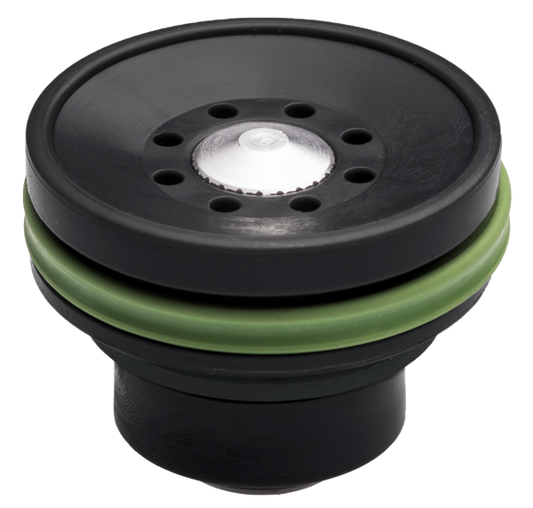 FPS PISTON HEAD IN TECHNOPOLYMER LOADED WITH CARBON FIBER, DESIGNED FOR FAST BURSTS AND TO IMPROVE THE SILENCE OF THE REPLICA