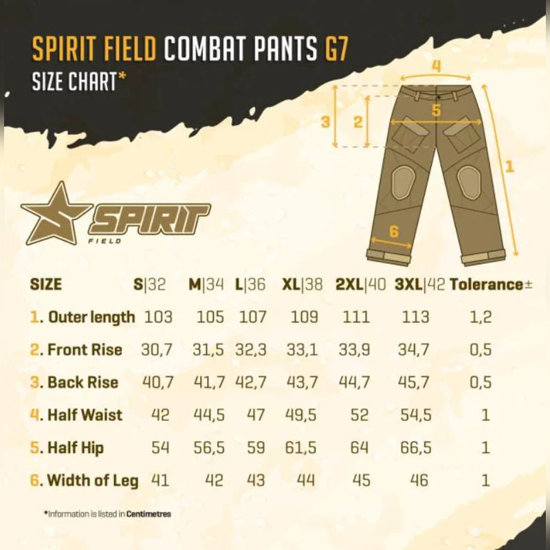 Spirit Field Combat High Quality G7 Uniform - various colours and sizes