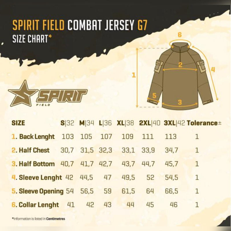 Spirit Field Combat High Quality G7 Uniform - various colours and sizes