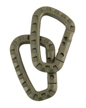 Tactical Carabiners - Olive Green (2 pcs)