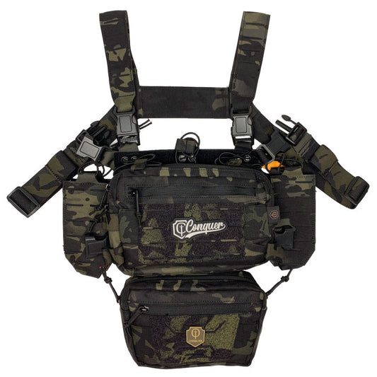 Conquer Titan Chest Rig – Modular Tactical Vest - various colours [Conquer Tactical Gear]