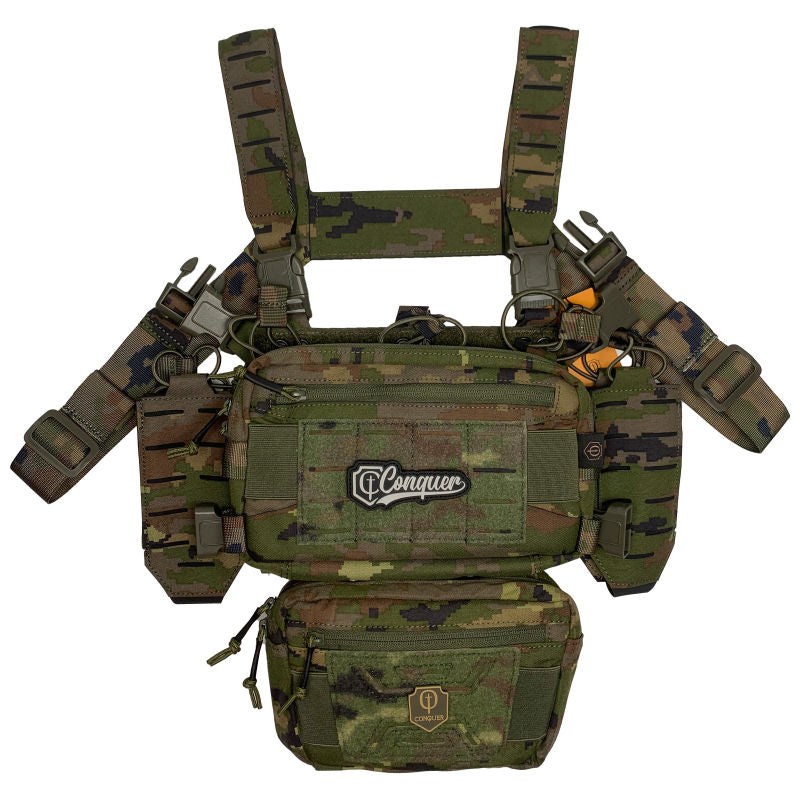 Conquer Titan Chest Rig – Modular Tactical Vest - various colours [Conquer Tactical Gear]
