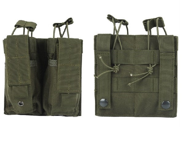 Double pistol and rifle magazine pouch - Olive