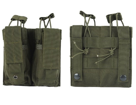Double pistol and rifle magazine pouch - Olive