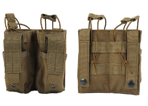 Double combo pistol and rifle magazine pouch - Tan
