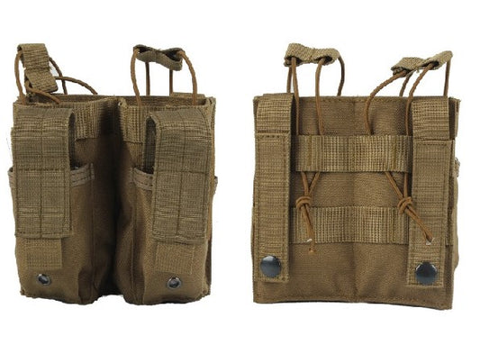 Double combo pistol and rifle magazine pouch - Tan