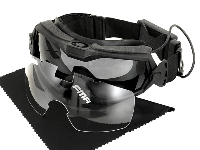 FMA GOGGLES WITH FAN - BLACK