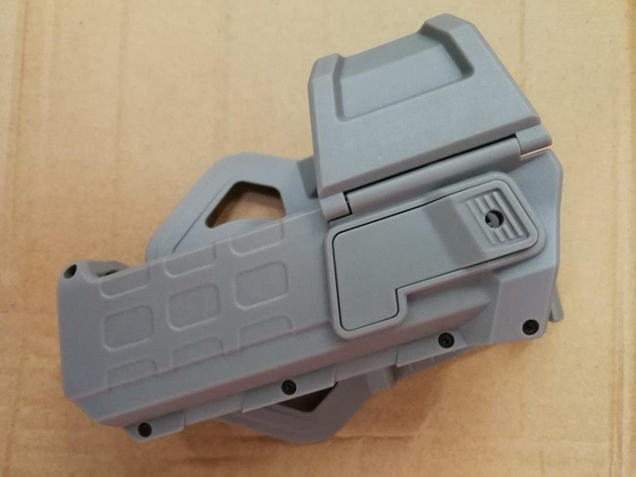 Padded holster for 1911 with attachments - urban grey