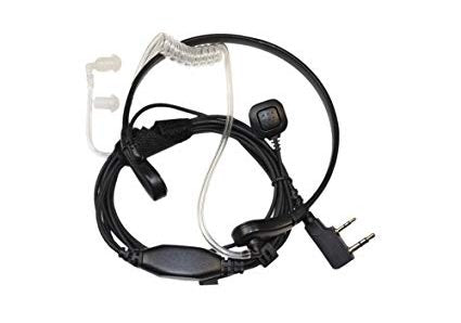 Hands-Free Throat Microphone with Earpiece and Push-to-talk