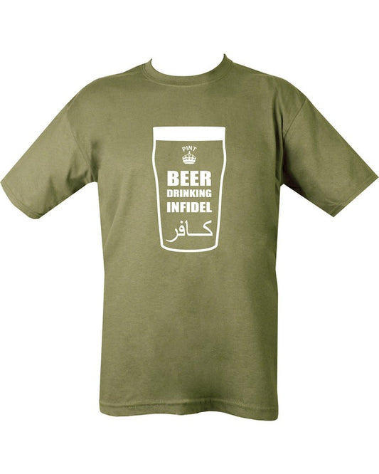 Beer (Infidel) T-shirt - Olive Green
