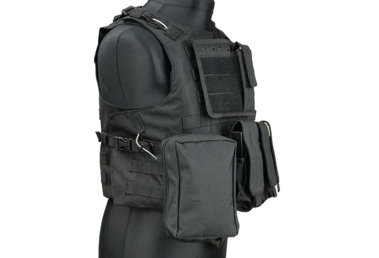 LIGHTWEIGHT AAV FSBE ASSAULT VEST SYSTEM - BLACK