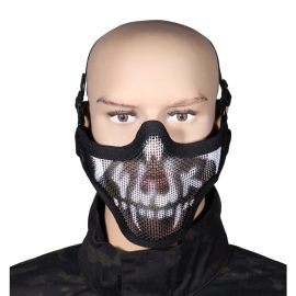 Stalker net mask SKULL - black