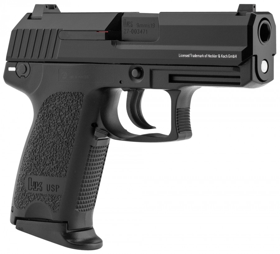 H&K Full Metal USP Compact Tactical Gas Blowback Airsoft Pistol by