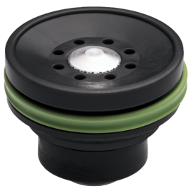FPS PISTON HEAD IN TECHNOPOLYMER LOADED WITH CARBON FIBER, DESIGNED FOR FAST BURSTS AND TO IMPROVE THE SILENCE OF THE REPLICA